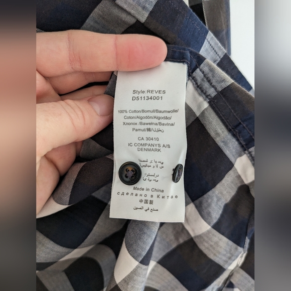 MatinQue checkered button down shirt Sz M - Picture 5 of 7